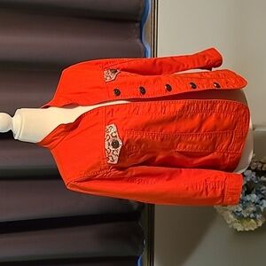 Prosper & Devine Orange Embellished Jacket - Small